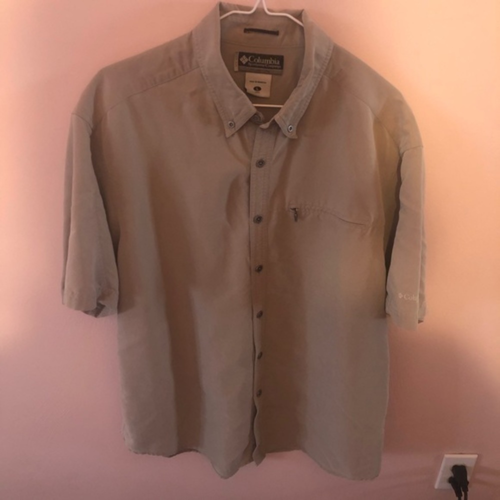 Columbia Mens Xco Tan Shirt Sz L